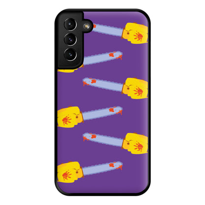 Chainsaw Pattern - Halloween Phone Case for Galaxy S21 Plus