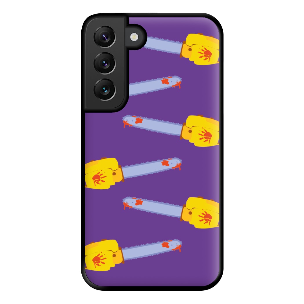 Chainsaw Pattern - Halloween Phone Case for Galaxy S22 Plus