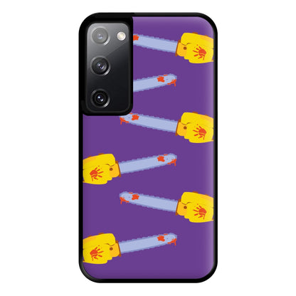 Chainsaw Pattern - Halloween Phone Case for Galaxy S20