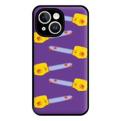 Chainsaw Pattern - Halloween Phone Case for iPhone 14 Plus