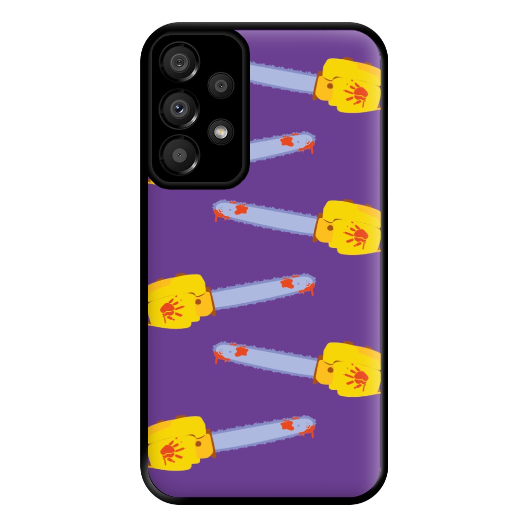 Chainsaw Pattern - Halloween Phone Case for Galaxy A33