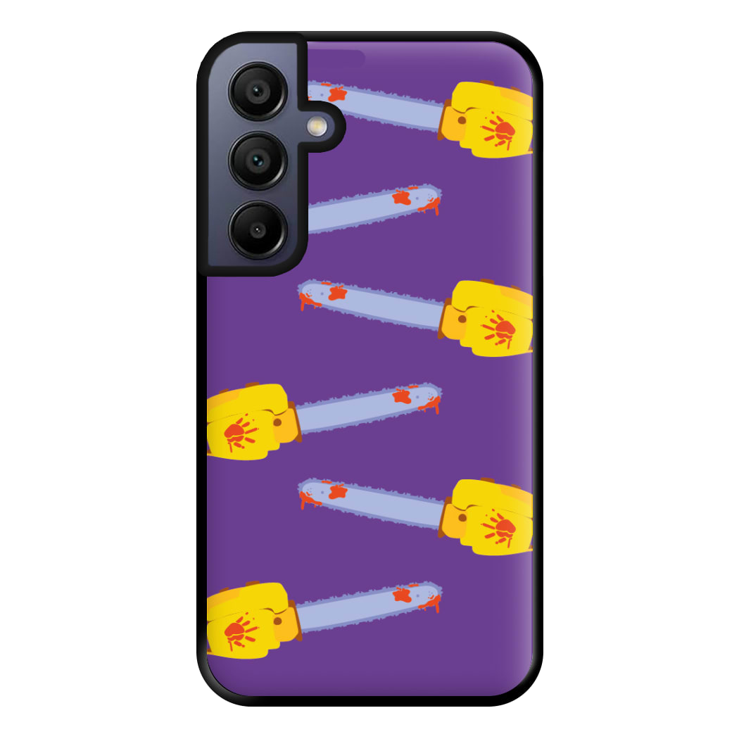 Chainsaw Pattern - Halloween Phone Case for Galaxy A15