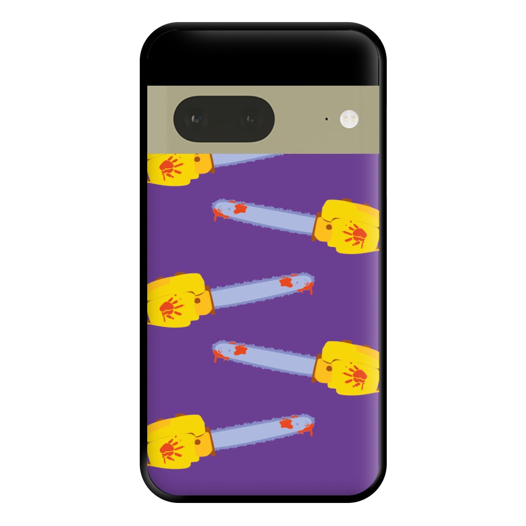 Chainsaw Pattern - Halloween Phone Case for Google Pixel 7a