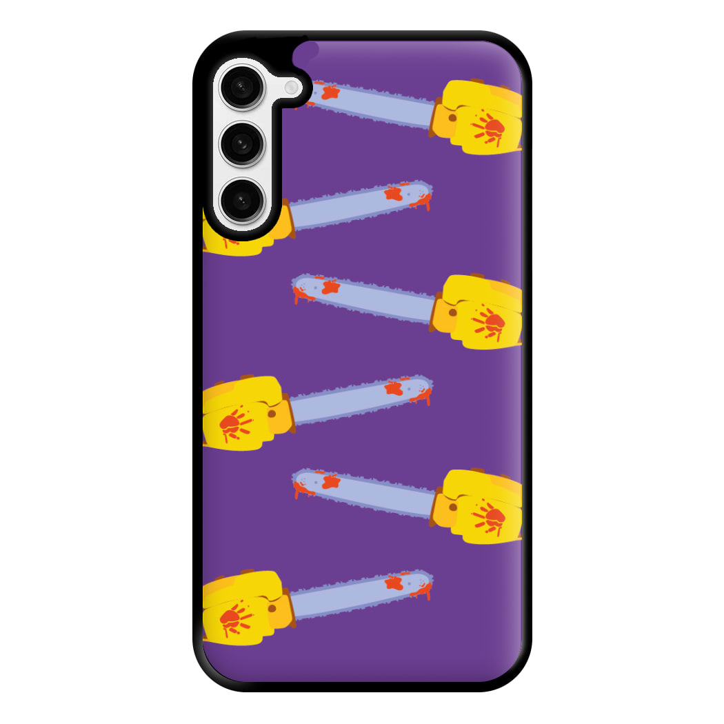 Chainsaw Pattern - Halloween Phone Case for Galaxy S23 Plus