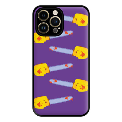 Chainsaw Pattern - Halloween Phone Case for iPhone 14 Pro Max