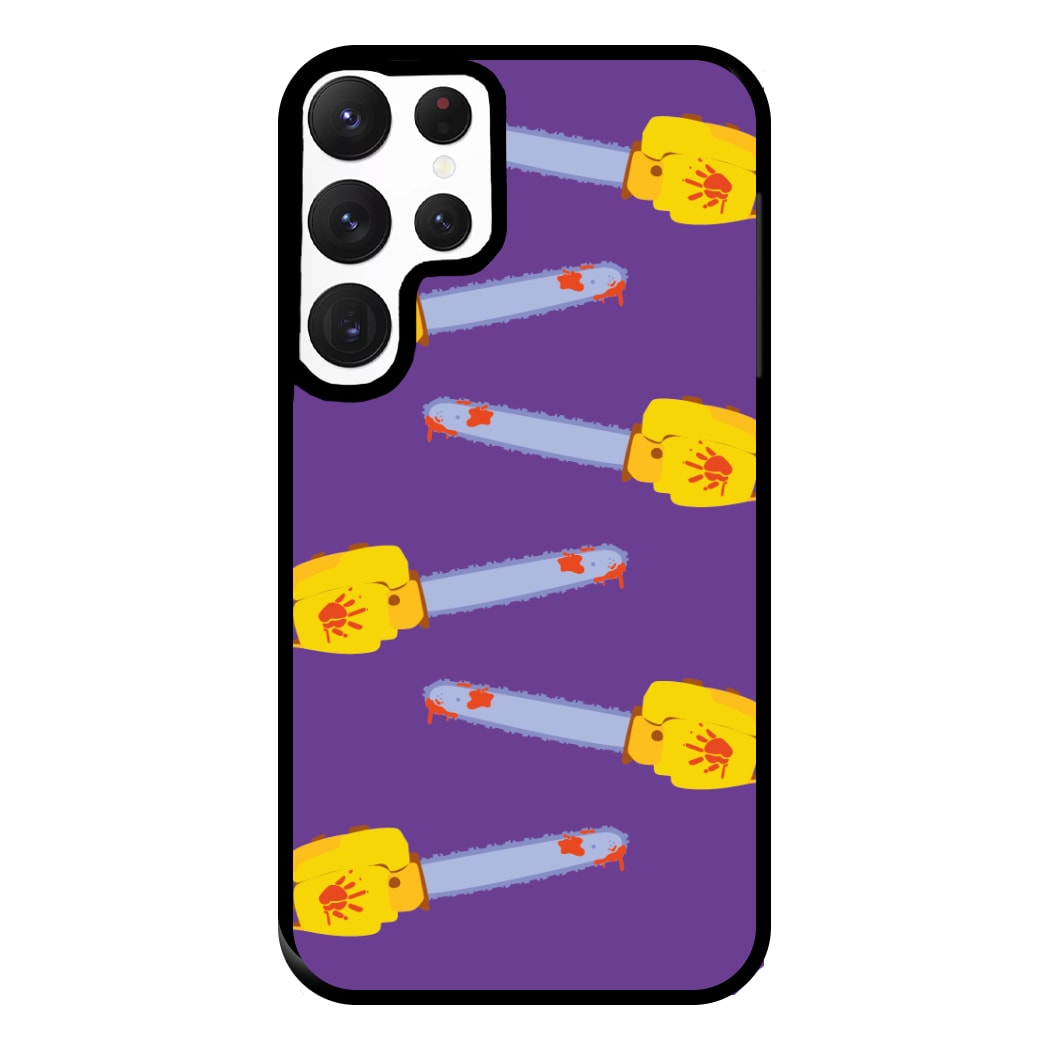 Chainsaw Pattern - Halloween Phone Case for Galaxy S22 Ultra