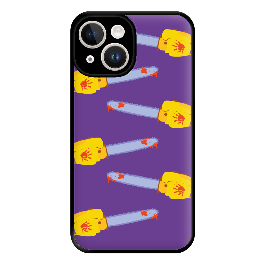 Chainsaw Pattern - Halloween Phone Case for iPhone 14