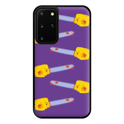 Chainsaw Pattern - Halloween Phone Case for Galaxy S20 Plus