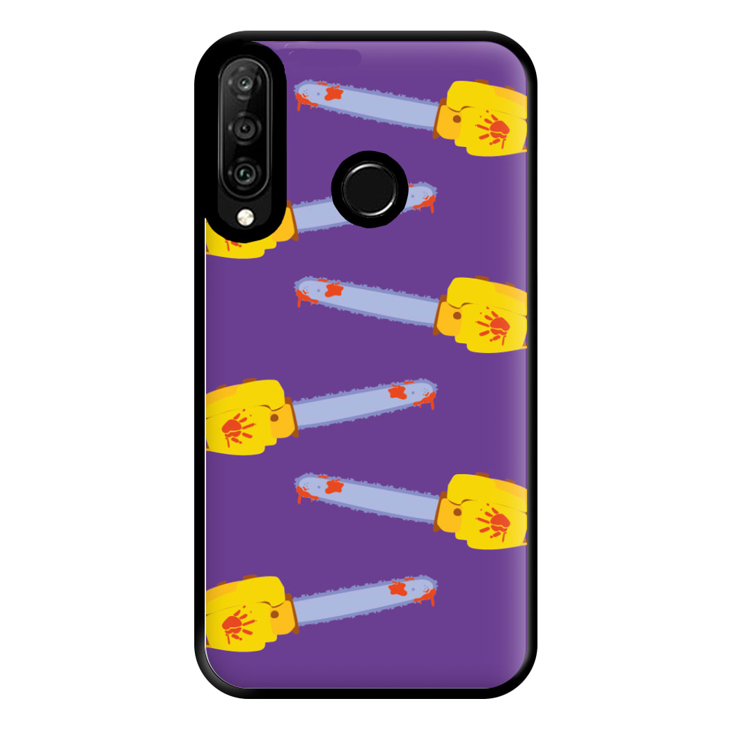 Chainsaw Pattern - Halloween Phone Case for Huawei P30 Lite