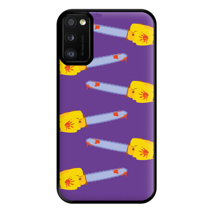 Chainsaw Pattern - Halloween Phone Case for Galaxy A41