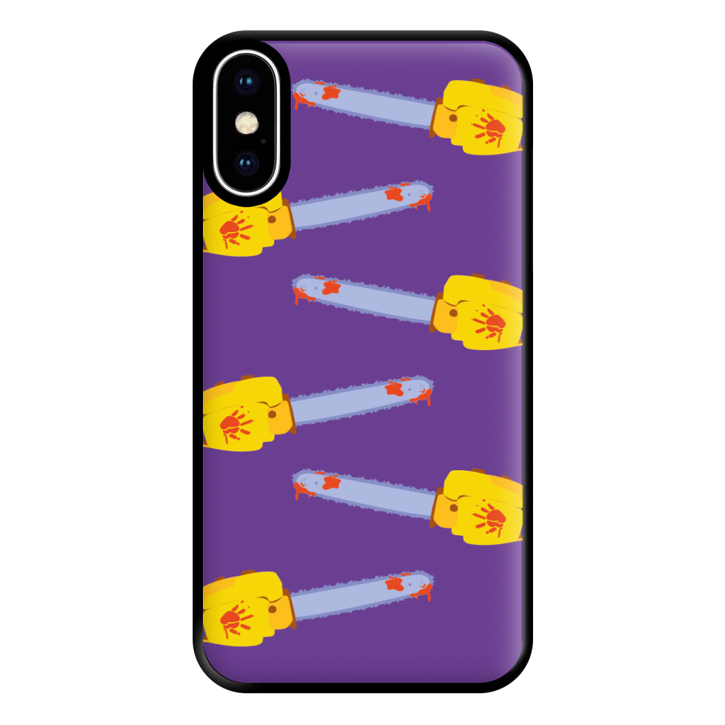 Chainsaw Pattern - Halloween Phone Case for iPhone XS Max