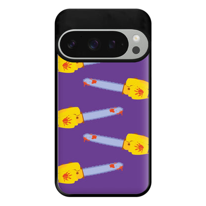 Chainsaw Pattern - Halloween Phone Case for Google Pixel 9 Pro XL