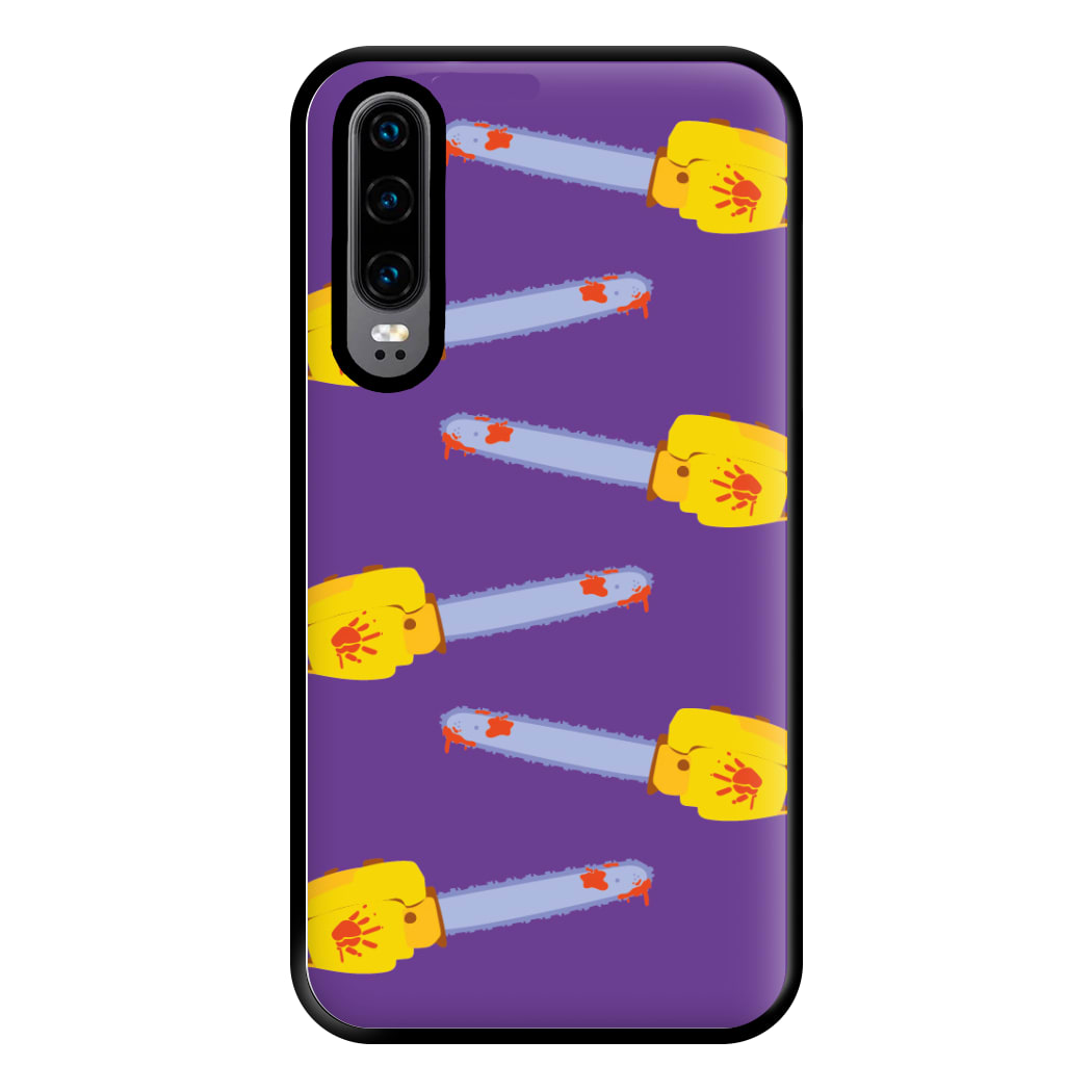 Chainsaw Pattern - Halloween Phone Case for Huawei P30