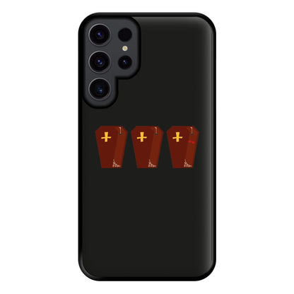 Coffin Pattern - Halloween Phone Case for Galaxy S23 Ultra