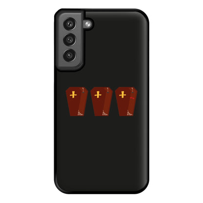 Coffin Pattern - Halloween Phone Case for Galaxy S21FE