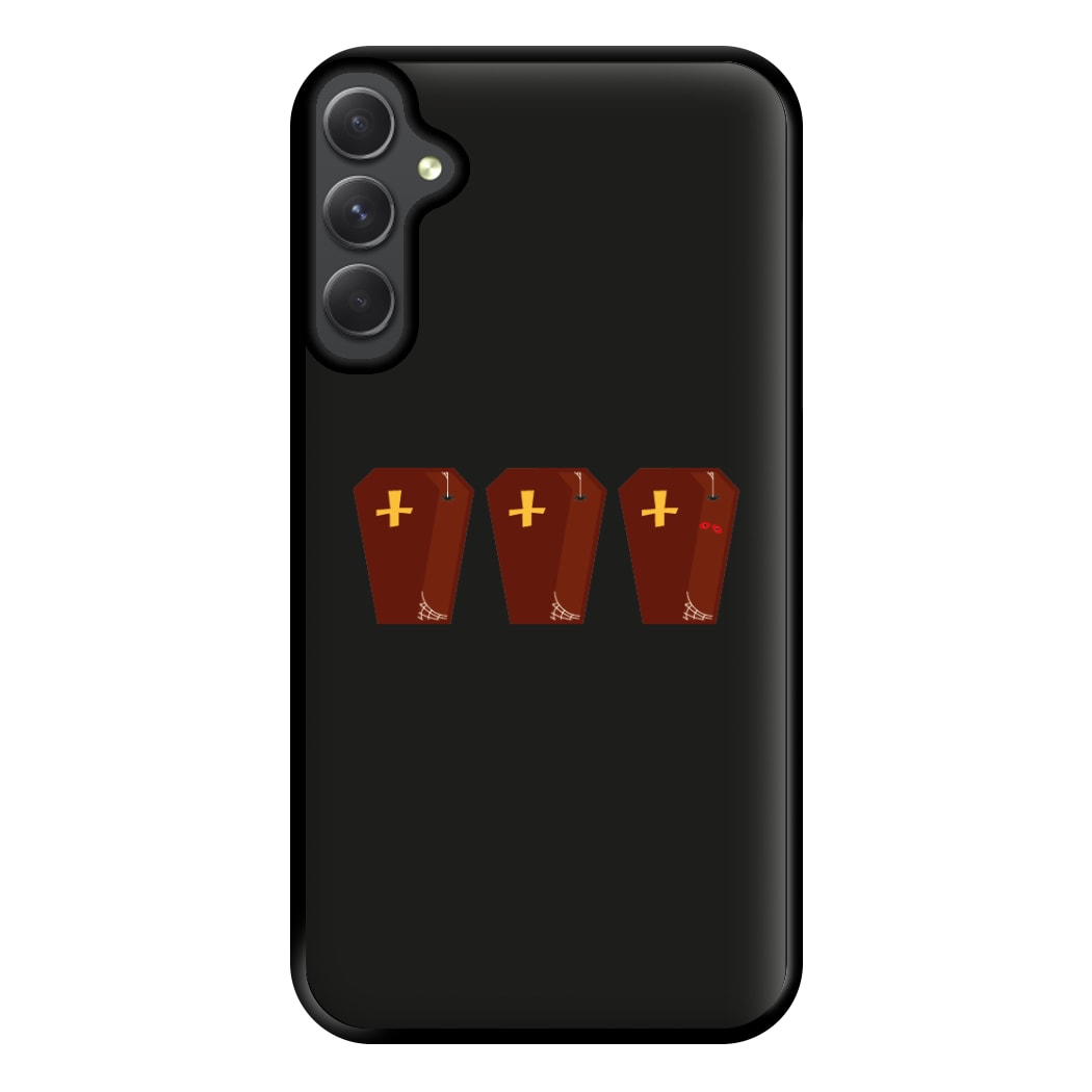 Coffin Pattern - Halloween Phone Case for Galaxy A14