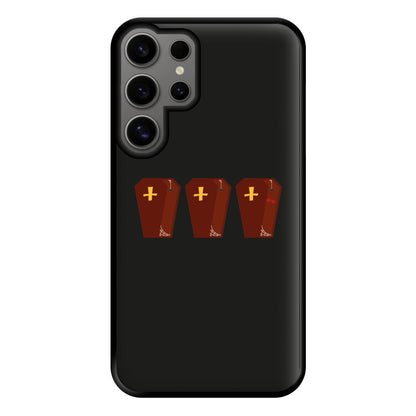 Coffin Pattern - Halloween Phone Case for Galaxy S24 Ultra