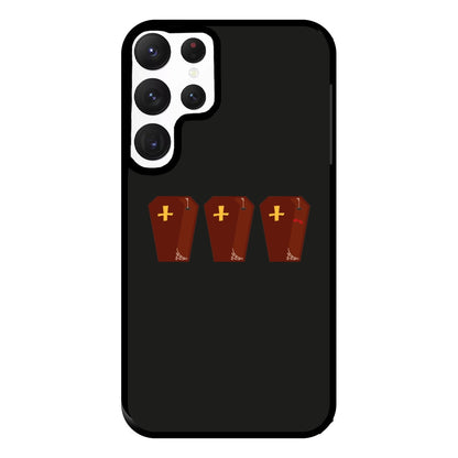 Coffin Pattern - Halloween Phone Case for Galaxy S22 Ultra