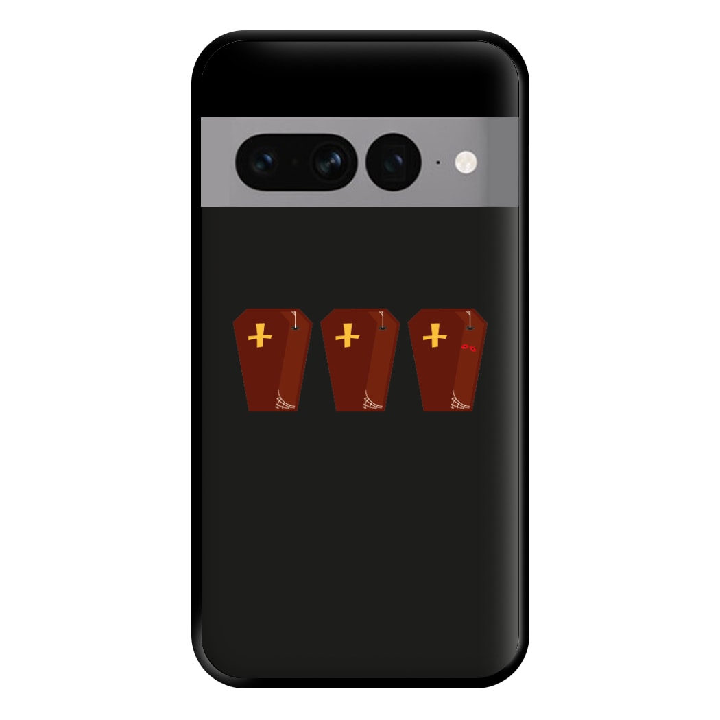 Coffin Pattern - Halloween Phone Case for Google Pixel 7 Pro