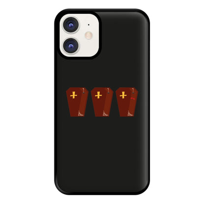 Coffin Pattern - Halloween Phone Case for iPhone 12 / 12 Pro