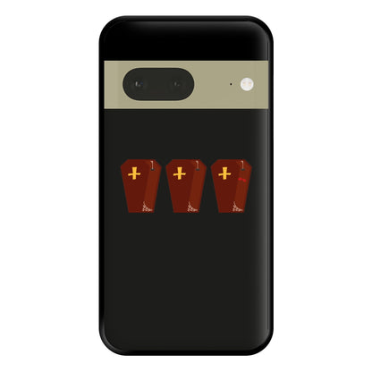 Coffin Pattern - Halloween Phone Case for Google Pixel 7a