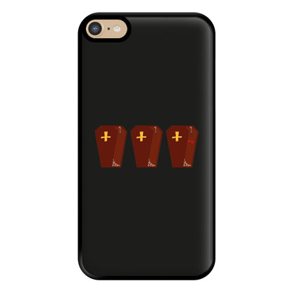 Coffin Pattern - Halloween Phone Case for iPhone 6 Plus / 7 Plus / 8 Plus