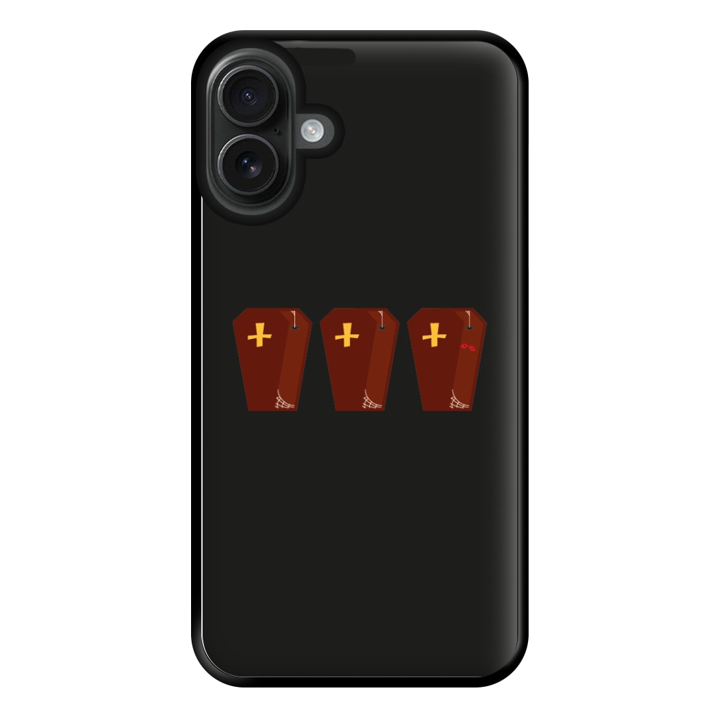 Coffin Pattern - Halloween Phone Case for iPhone 16 Plus