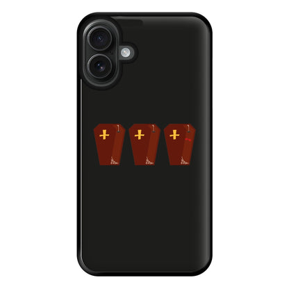 Coffin Pattern - Halloween Phone Case for iPhone 16 Plus