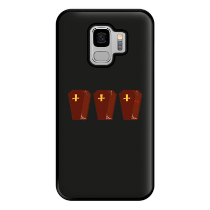 Coffin Pattern - Halloween Phone Case for Galaxy S9 Plus