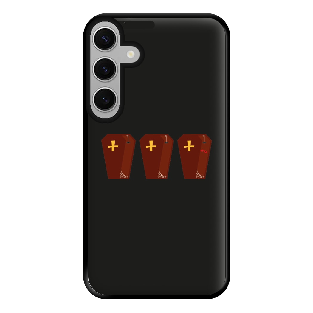 Coffin Pattern - Halloween Phone Case for Galaxy S24FE