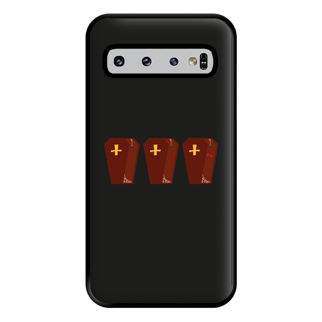 Coffin Pattern - Halloween Phone Case for Galaxy S10 Plus