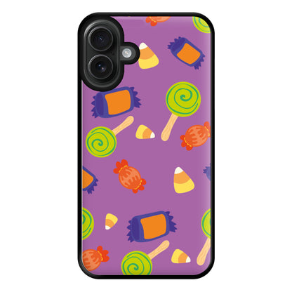 Candy Pattern - Halloween Phone Case for iPhone 16 Plus