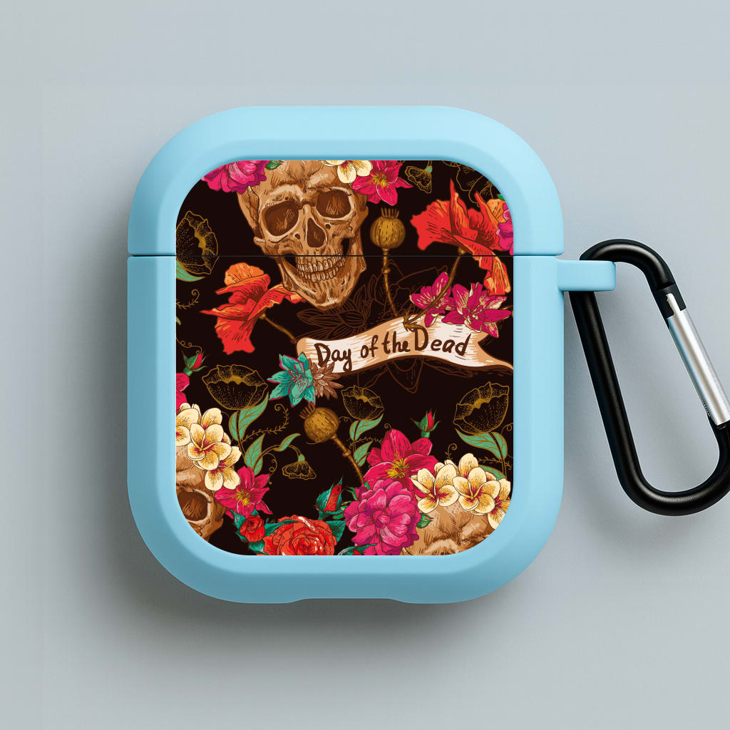 Day Of The Dead - Halloween Blue AirPods Case