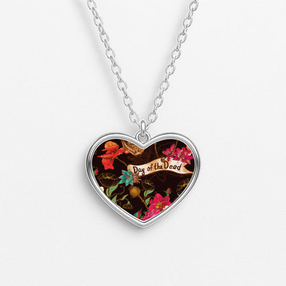Day Of The Dead - Halloween Heart Necklace