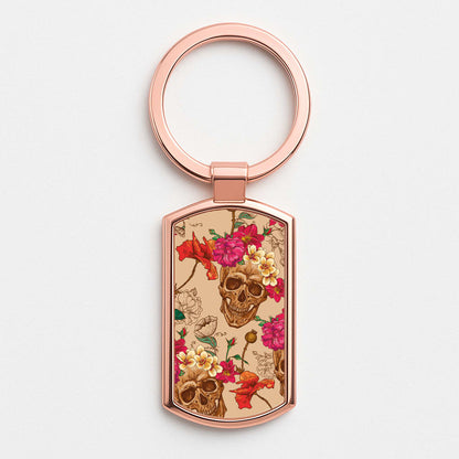 Calavera - Halloween Rose Gold Keyring