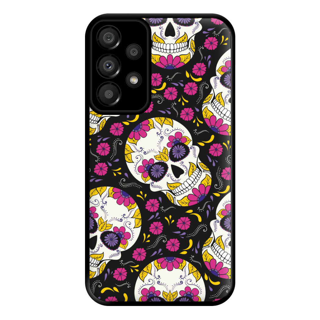 Calavera Pattern - Halloween Phone Case for Galaxy A33