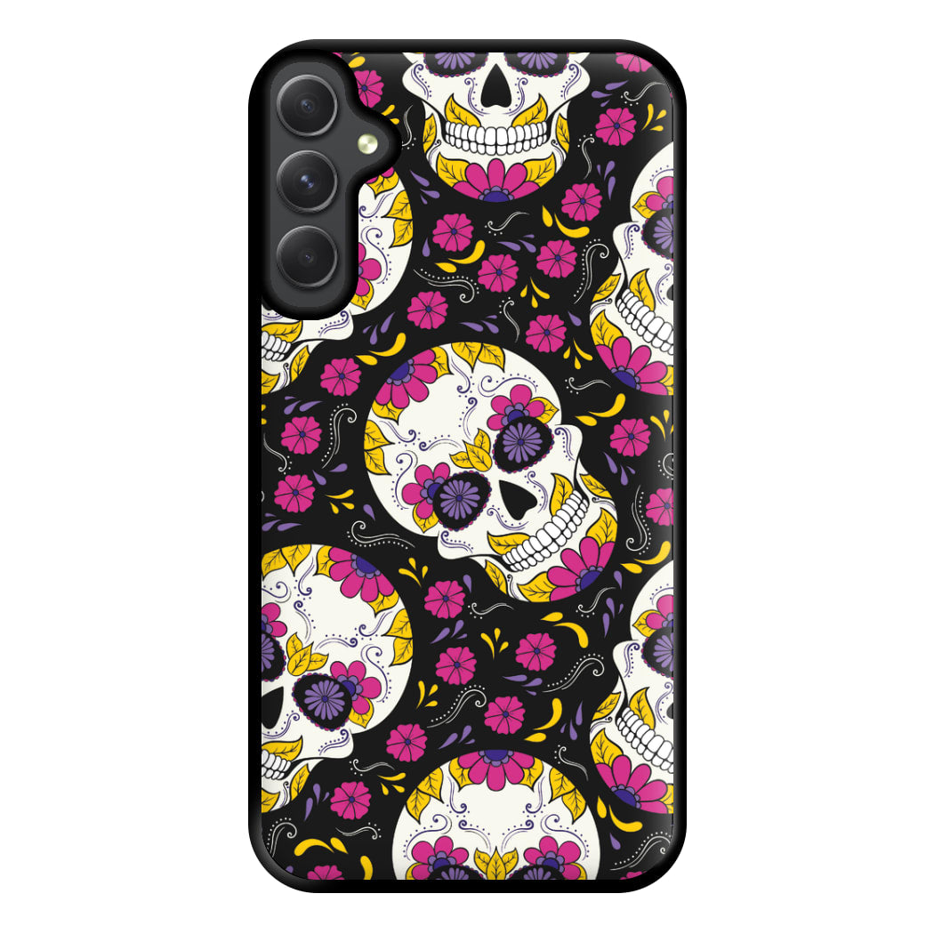 Calavera Pattern - Halloween Phone Case for Galaxy A34