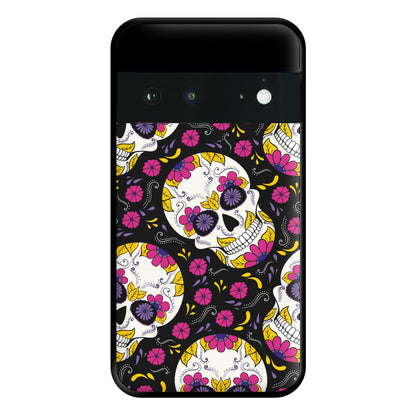 Calavera Pattern - Halloween Phone Case for Google Pixel 6a