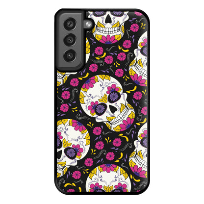 Calavera Pattern - Halloween Phone Case for Galaxy S21FE