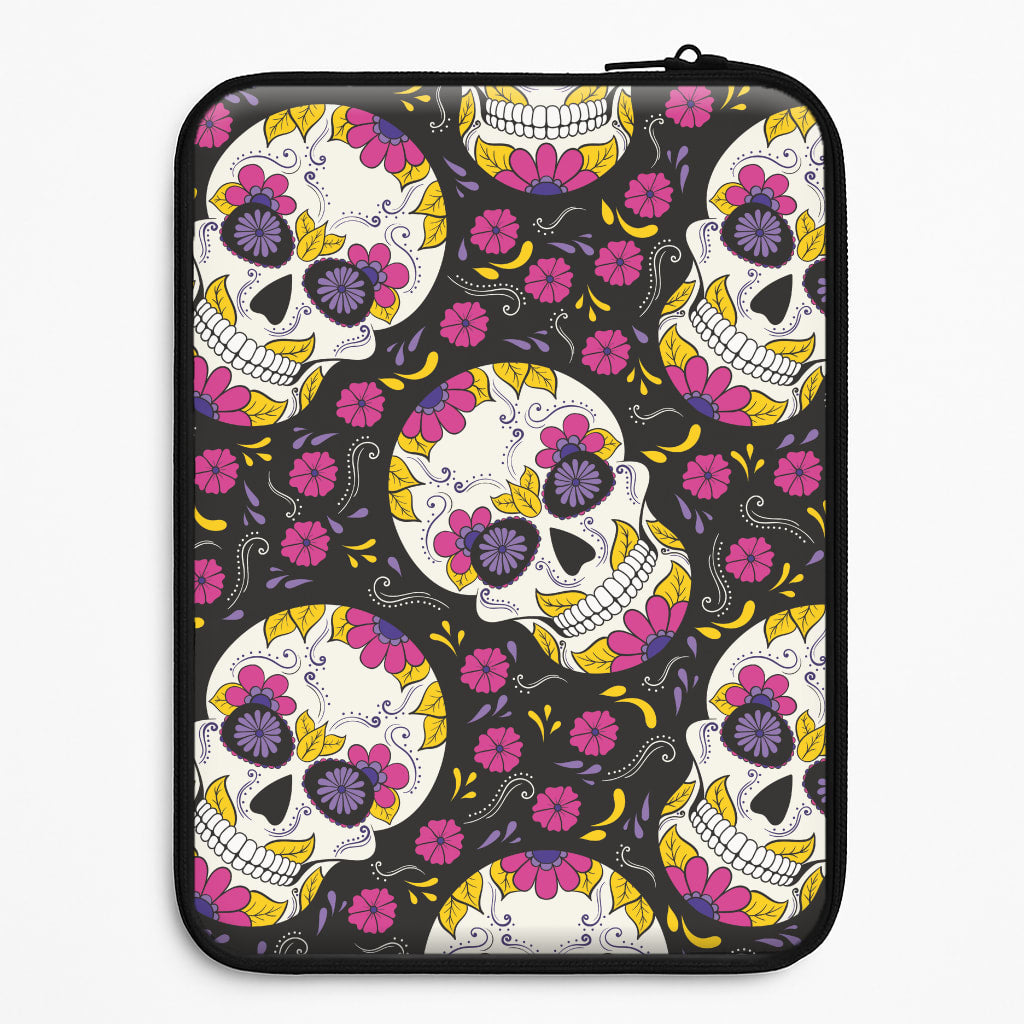 Calavera Pattern - Halloween Laptop Sleeve