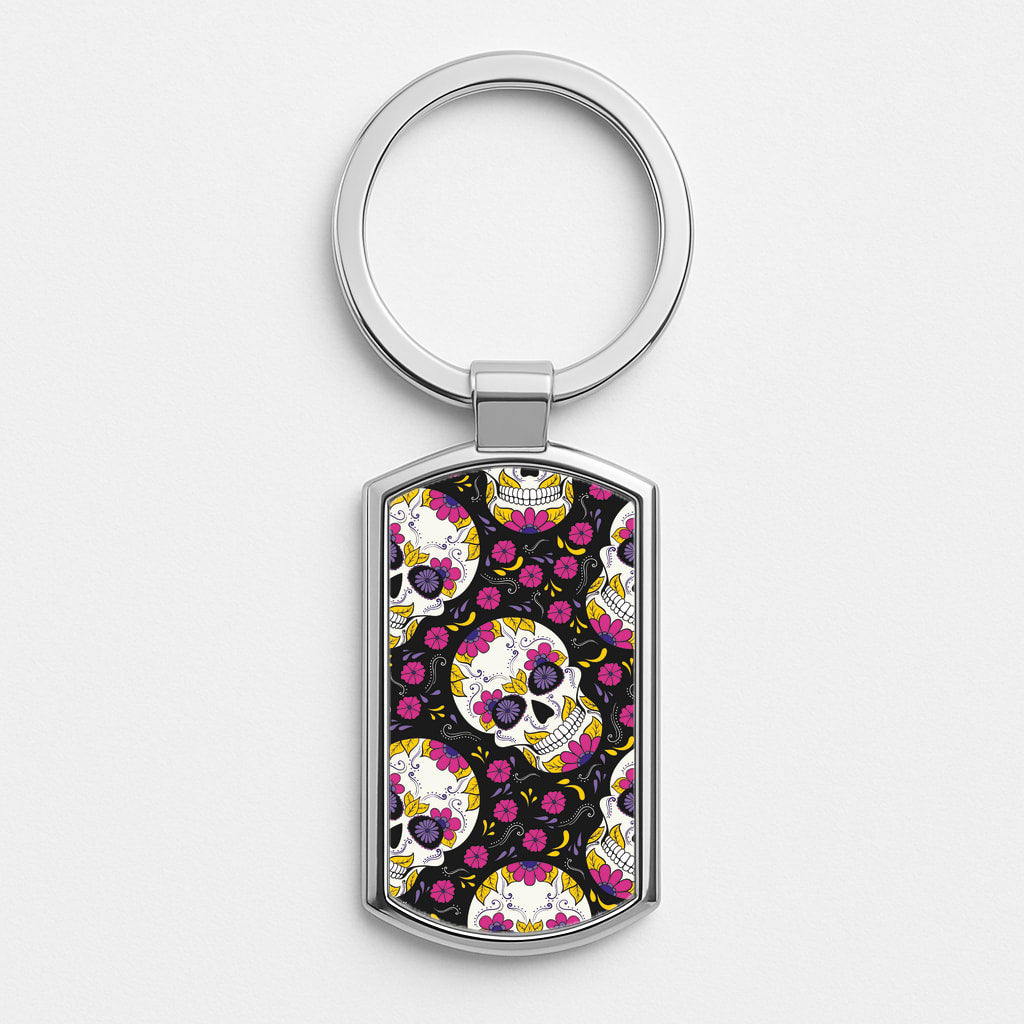 Calavera Pattern - Halloween Luxury Keyring
