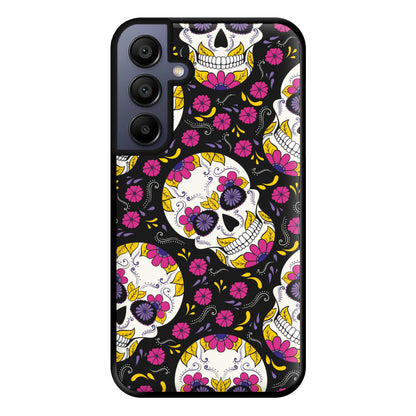 Calavera Pattern - Halloween Phone Case for Galaxy A15