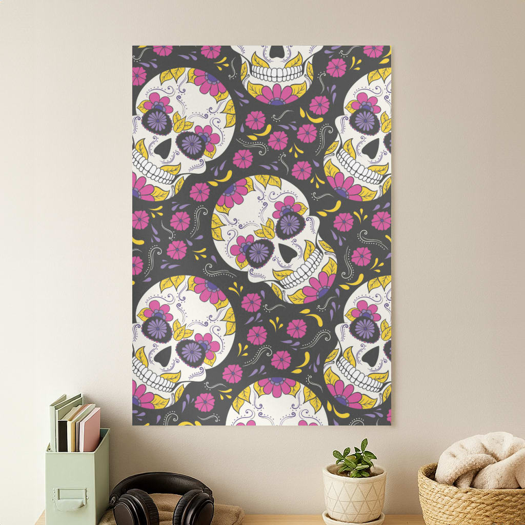 Calavera Pattern - Halloween Poster