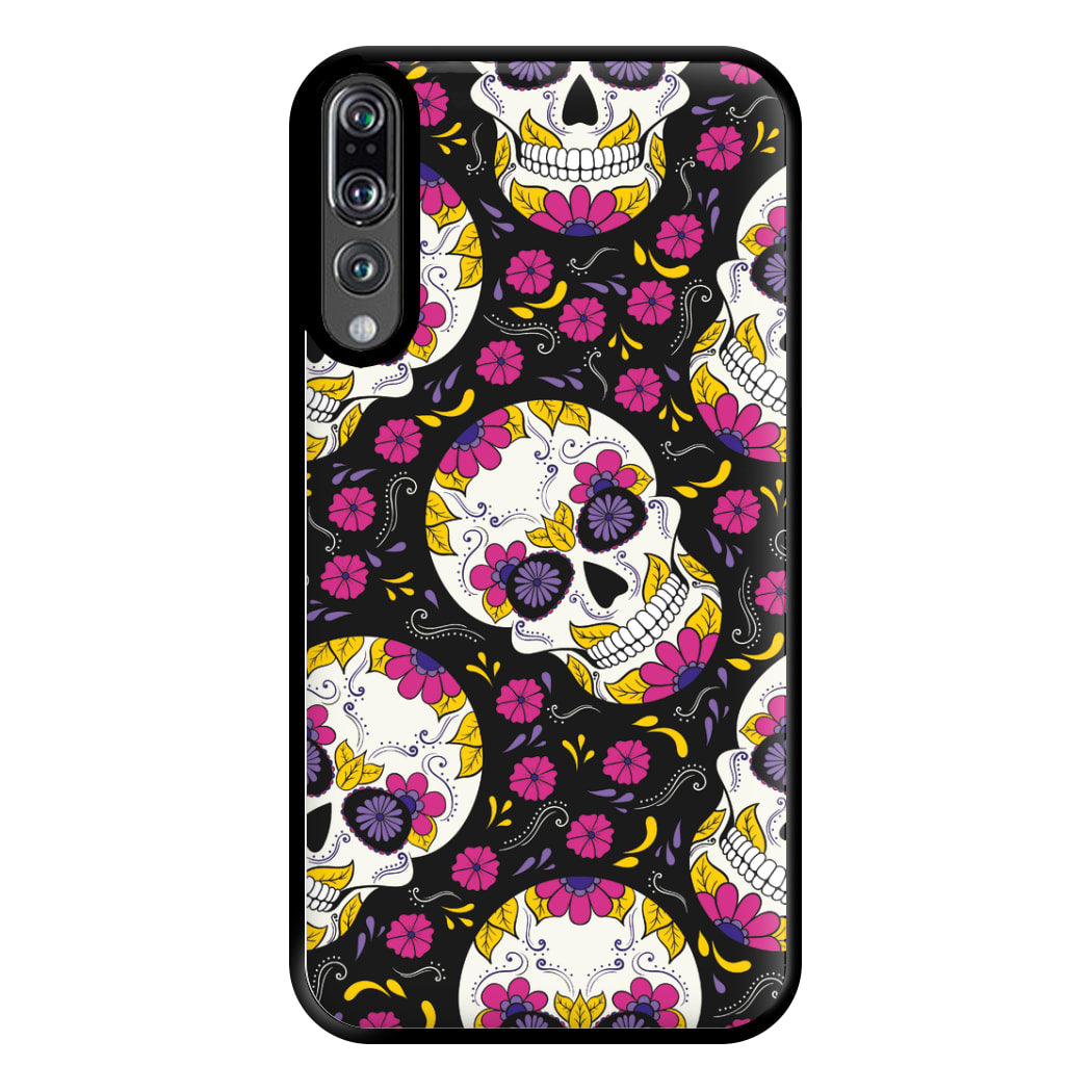 Calavera Pattern - Halloween Phone Case for Huawei P20 Pro