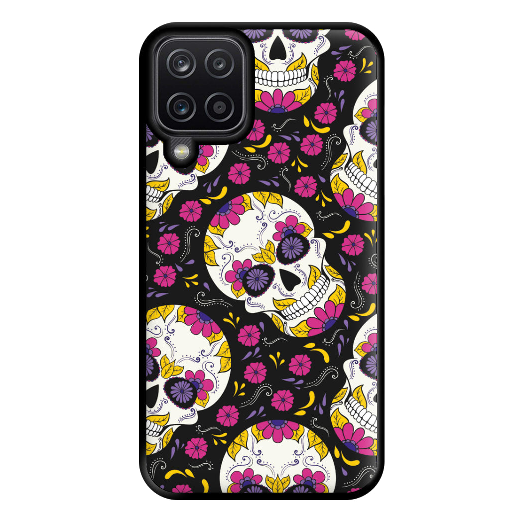 Calavera Pattern - Halloween Phone Case for Galaxy A12