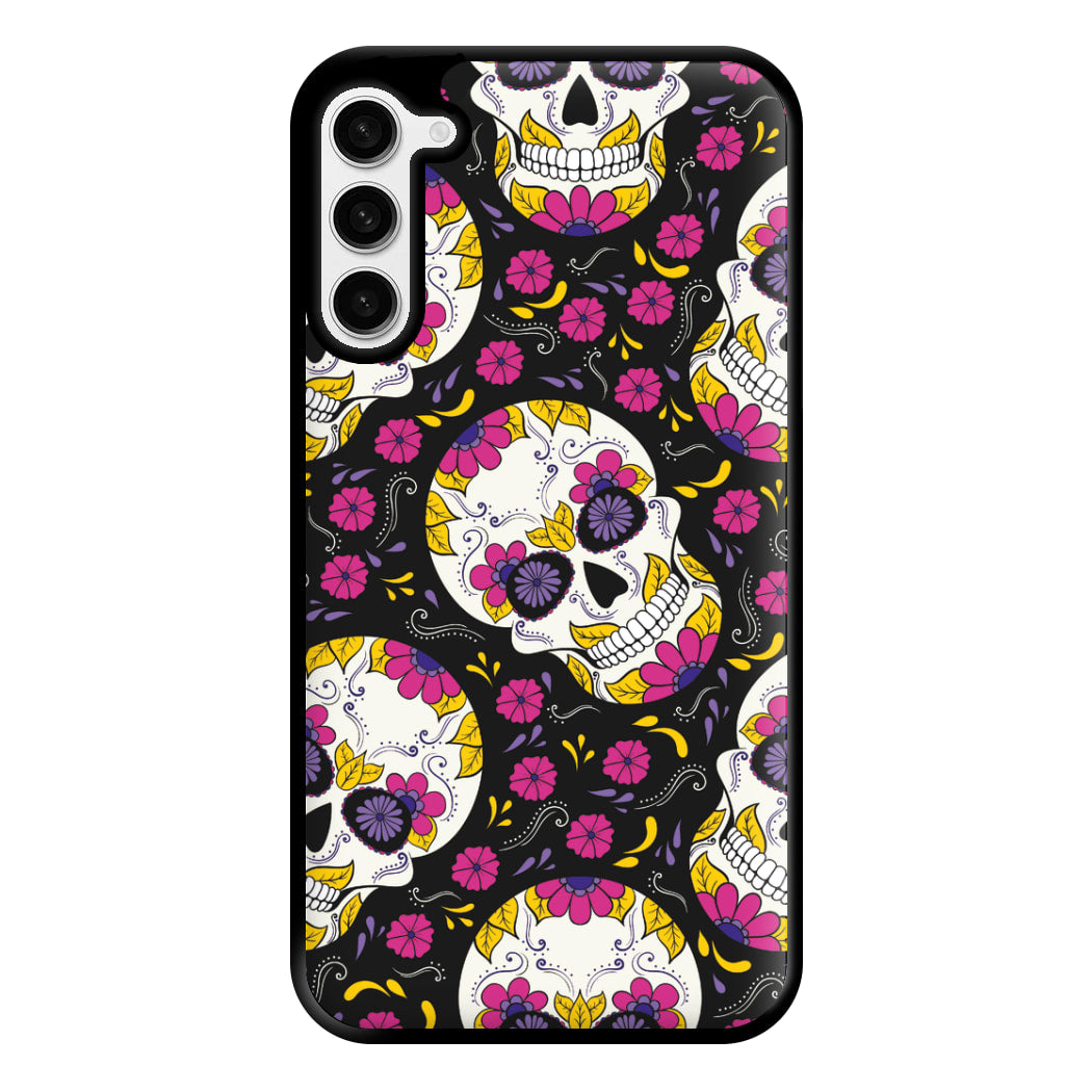 Calavera Pattern - Halloween Phone Case for Galaxy S23 Plus