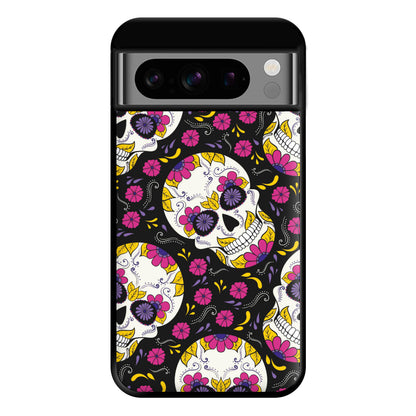 Calavera Pattern - Halloween Phone Case for Google Pixel 8 Pro