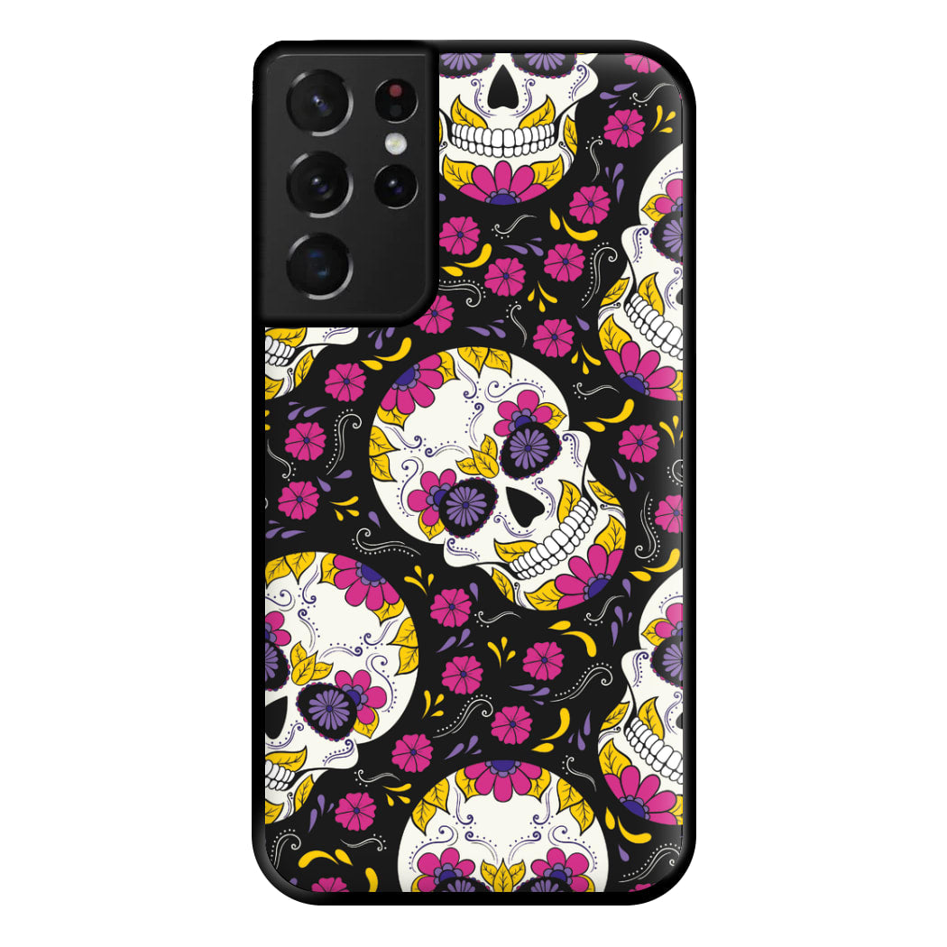 Calavera Pattern - Halloween Phone Case for Galaxy S21 Ultra