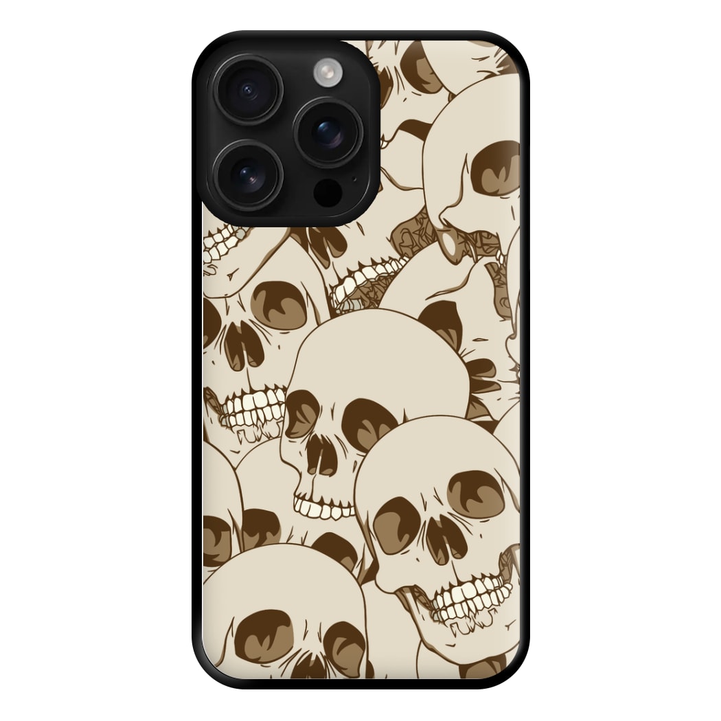 Skull Pattern - Halloween Phone Case for iPhone 16 Pro Max