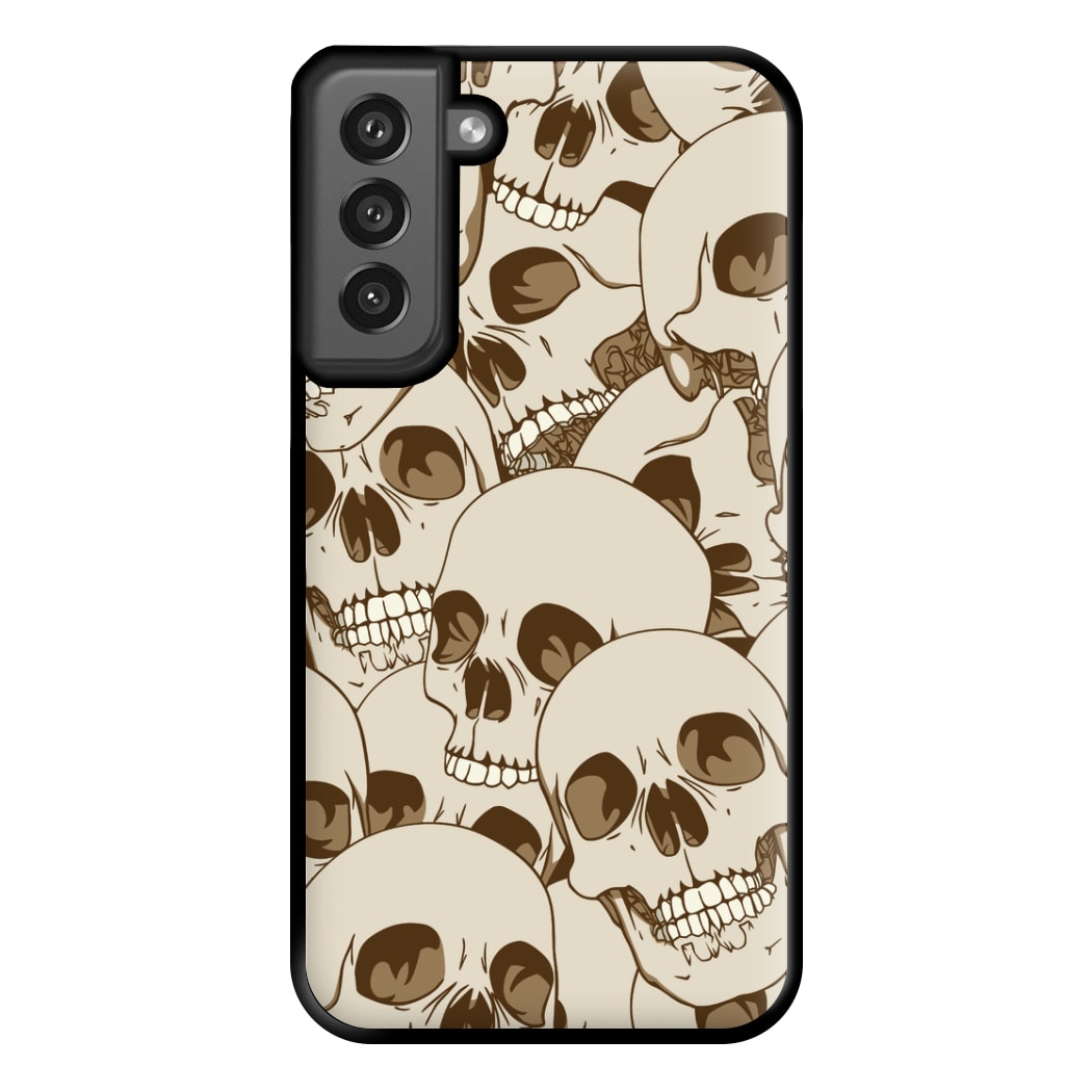 Skull Pattern - Halloween Phone Case for Galaxy S21FE